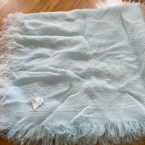 Vintage baby blanket blue
